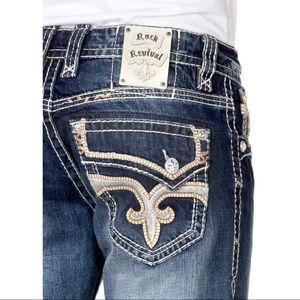 Men’s ROCK REVIVAL Darry Straight Jeans Sz 34